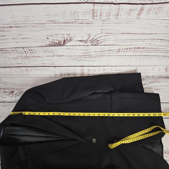 Ralph Lauren Blazer Mens 38R Black Wool Two Button Lined Sport Coat Professional - Picture 12 of 14